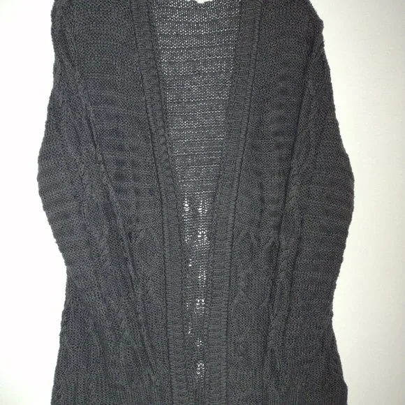 Maurices Open Drape Crochet Cardigan Sweater Medium - Picture 5 of 6